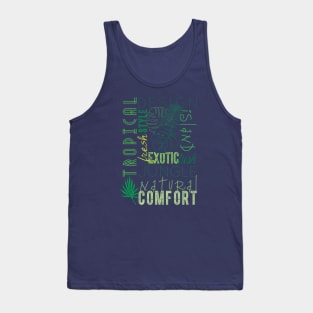 Typography Tropical green Tank Top